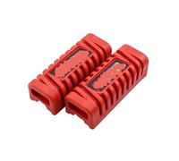 Motorcycle Rubber Cover Anti-slip Foot Off-road Motorcycle Adjustable Footrest 1 Pair Non-slip Front Foot Pedal Compatible With(RED)