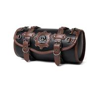 Motorcycle Saddlebag Leather Tool Pouch Storage Front Fork and Handlebar Road Trip Essential Daily Commute Punk Motorcycle Decoration