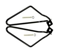 Motorcycle Saddlebag Mount Bracket Iron Black Support Bars Pair | Corrosion Resistant Coating, for Luggage Side Panniers and Long Distance Touring, Courier Riders