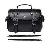 Motorcycle Saddlebags - Leather Motorcycle Luggage Storage Pack, Rear Seat Touring Bag | Secure Fastening System Travel Carry Design Expandable Storage Solution Organization of Riding Clothing