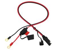 Motorcycle SAE Extension Cord - 2 Pin Quick Disconnect Plug, Heavy Duty Power Wire, Flexible Copper Connector, Build | to O Ring Terminal Cable for Car Battery Charging Adapter