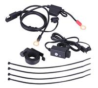 Motorcycle SAE to Dual USB Kit, Motorcycle Phone GPS with Inline, 2.1A Fast Charging Cable Adapter for 12-24V Bikes