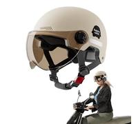 Motorcycle Safety Hat - Lightweight Open Face Riding Cap, Retro Cruiser Road Helmet | Sun Visor Touring Gear for Men Women Scooter Bicycle Moped Outdoor City Commuting Adventure Sports Use