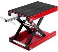 Motorcycle Scissor Lift Stand, Heavy Duty 1100 Lbs Capacity, Wide Deck for Secure Hoisting, Ideal for Garage Maintenance and Repair