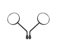 Motorcycle Scooter Mirrors Rear View Mirror M8 M10 Round Oval Convex Black A Pair(M10)