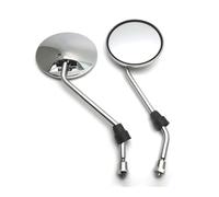 Motorcycle Scooter Mirrors Universal Motorbike Rear View Mirror 8mm Thread Retro Round Oval Convex