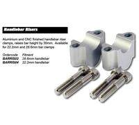 Bike It Motorcycle Motocross Handlebar Bar Riser Kit Multi-Stage 22.2mm (7/8") Adjustable Height Handlebar Spacers