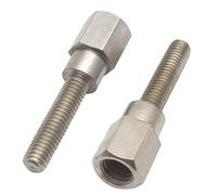 Motorcycle Scooter Rear Mirror Hole Bolts Adapter 2 Pcs M8 M6 Motorbikes Rear Mirror Lengthen And Heighten Screws
