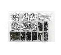 Motorcycle Screw 195pcs/Box General Parts Screws Aluminum Windscreen Screws Colorful Fasteners Screws Set Motorcycle Fairing For Bolt Kit Motorcycle Modified Parts