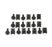 Motorcycle Screw parts 10pcs 6mm Motorcycle Body Fairing Bolts Fastener Clips Screw Spring Bolots Nuts For CBR 600 F2,F3,F4,F4i CBR900RR CBR600 CBR900 RR 900RR(Black- Silver)