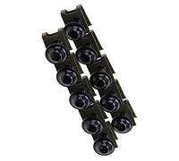 Motorcycle Screw parts For H-ONDA For Kawasaki 10 Pcs/Set M6 6mm Motorcycle Fairing Bolts Fastener Spring Nuts Screw Bolt And U Type Clips(Black- Silver)