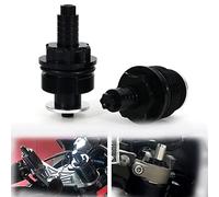 Motorcycle Screw parts Motorcycle CNC Fork Preload Adjusters Bolts Cap For Y-AMAHA TW125 TW200 TW225 For SUZUKI GS400 GS425 GS450 33mm(Black- Silver)