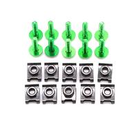 Motorcycle Screw parts Motorcycle Fairing Screws Fastener Clips Body Spring Nut Bolts Kit For H-ONDA VTR1000FV CBR125R CB125R CB125F CB500 For Rebel CMX250(Green)