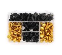 Motorcycle Screws and Bolts Compatible With Kawasaki ZX7R ZX9R ZX10R ZX14R ZX6R ZX12R ZZR1400 GTR1400 Complete Full Bolts Kit Clips Windscreen Nuts M5 M6(Gold)