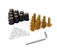 Motorcycle Screws Compatible With 10x Aluminum M5x16mm Motorcycle Screen Bolts Rubber Well Nuts Motorcycle Fastening Bolts Spare Parts