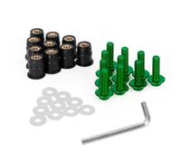 Motorcycle Screws Compatible With 10x Aluminum M5x16mm Motorcycle Screen Bolts Rubber Well Nuts Motorcycle Fastening Bolts Modification Accessories