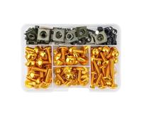 Motorcycle screws Compatible With CBR600RR Leyla Edition 2010 For CBR600SE 1998 For CBR929RE 2001 177pcs Motorcycle Bodywork Windscreen Bolt Screws Complete Set(Yellow)