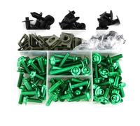 Motorcycle screws Compatible With For Ninja 300 For Ninja 400 For Ninja 650 Motorcycle Fairing Bolts Screws Kit Nut Clips(Green)