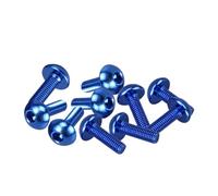 Motorcycle screws Compatible With For Ninja 600RX ZX600B 1987 For Ninja 650 EX650E 2013 For Ninja For 650R EX650J 2008 10xMotorcycle Bodywork Windscreen Screws Nuts(Blue)