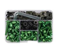 Motorcycle Screws Compatible With For YZF-R1 1998-2019 For YZF600R 2006-2007 190pcs Motorcycle Nut Bolts Set Screw Countersunk Bolts(Green)