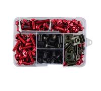 Motorcycle screws Compatible With Suzuki For Gsxr600 Gsxr750 195PCS Motorcycle Alloy Fairing For Bolt Screw Nut Kit Motorbike Body Work For Bolt Kit(Red)
