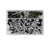 Motorcycle Screws For ZX10R ZX12R ZX14 ZX14R ZX6R ZX7R ZX9R ZZR600 253pcs Motorcycle For M5 M6 Bolts Screws Washers Clips Fairing For Bolt Kit(Silver)