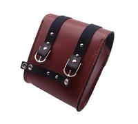 Motorcycle Seat Bag Universal Mini Motorcycle Handlebar Sissy Bar Saddlebag Side Bag PU Leather Tool Bag For Kawasaki For Suzuki Tank Bag(Brown)