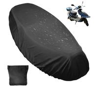 Motorcycle Seat Cover Universal, Motorcycle Seat Cover with Elastic Band, Waterproof Scooter Seat Covers, Oxford Moto Seat Cover, Scooter Seat Rain Cover, Rain, Sun and Dustproof (Black, XL)