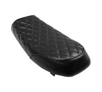 Motorcycle Seat Cushion Vintage Motorcycle Flat Brat Seat Durable Saddle Cushion Thick Cushion Comfortable Cruise Air Fillable Universal(Black Line)