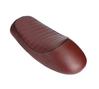 Motorcycle Seat, Motorcycle Flat Vintage Seat Cushion Saddle PU Leather Cafe Racer Seat with Mounting Brackets for CG125 GN CG CB200 CB350 CB400SS CB500 CB750 SR400 SR500 XJ XS KZ(Section A)