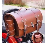 Motorcycle Seat Tail Bag, for Xlv 600 650 700 Transalp Dominator Nx650 Fmx650, Leather Tail Pack Back Seat Bag, Motorcycle Luggage Case, All Weather Trunk Bag,Brown
