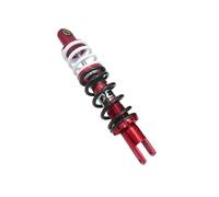 Motorcycle Shock Absorber Hydraulic Oil Damper Motorcycle Rear Shock Suspension Rebound Fork Struts Damping Shock Absorbers Double Spring(Red,280mm)