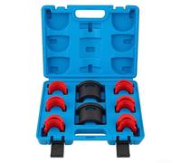 Motorcycle Shock Absorber Oil Seal Installation Tool Fork Seal Driver Kit With 14 Adapters For Suspension Repair Blue Steel Body