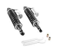 Motorcycle shock absorbers 320mm 340mm 375mm 400mm Air Shock Absorber Rear Suspension For Scooter Gokart Moped Quad ATV Dirt Street Bikes 150cc-750cc(375mm Silver Black)