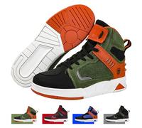 Motorcycle Shoes Men’s Motorcycle Boots - Perforated Leather, Breathable Summer, Reinforced Thickened Street Riding Shoes Anti-Slip Sole, with Side Zippers and Ankle Support (Green,6 UK)