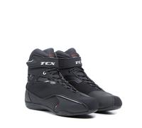 TCX - Zeta Waterproof, Men's Motorcycle Shoes, Sporty and Waterproof, Shoes Suitable for Urban Use, Microfiber Upper, Laces and Velcro Closure, Black