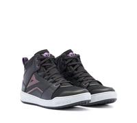 Motorcycle Shoes Woman Dainese SUBURB D-WP Waterproof Black/White/Metal Purple