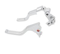 Motorcycle Short Brake Clutch Lever 1 Inch 25mm Handle Perch Brake Lever Compatible with Sportster XL 883 1200 Iron 48 Super Low 2014 2022 Aftermarket Replacement(Chrome Brake Clutch)