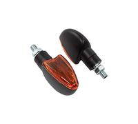 Motorcycle Short Stem Mini Spear Indicators With Black Body Amber Lens
