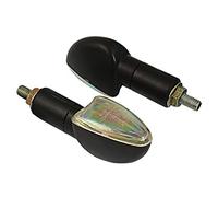 Motorcycle Short Stem Mini Spear Indicators With Black Body Iridium Lens