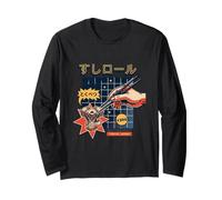Motorcycle Shovelhead Engine Sushi Japan Tokyo Retro Art Long Sleeve T-Shirt