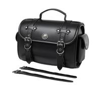 Motorcycle Side Bag - Black Waterproof 600D Oxford Fabric, Motorcycle Tail Bag Luggage Storage Pannier, Heavy Duty Saddlebag for Riding, Quick Release Strap | Backseat Pack for Cruiser Touring Bike