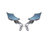Motorcycle side mirror 8mm 10mm Flame Style Motorcycle Rearview Side Mirrors For Touring Street Electra Glide Dyna Sportster XL1200 883 Softail(Chrome)