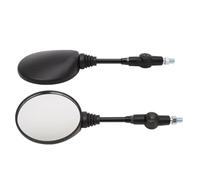 Motorcycle Side Mirror Anti-fall Folding Round Rearview Mirror Universal 10mm Black Rearview Mirrors