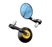 Motorcycle Side Mirror Compatible With Ducati For Monster 695 For Monster 696 For Monster 796 Motorcycle Rear View Side Mirrors Handle Bar End Mirror Moto Mirrors(Yellow)