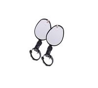 Motorcycle Side Mirror Replacement, 2PCS 360 Rotation Adjustable Rearview Mirror Mount For Motorcycle Bicycle Handlebar Round Oval Universal Moto Accessories(Oval)