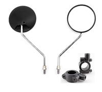 Motorcycle Side Mirror Round 10 mm Black Handlebar Mirror for Motorcycle Bicycle (8mm screws)