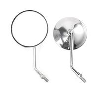 Motorcycle Side Mirror Round Universal Aluminum Rear View Mirror for Motorcycle Bike Cafe Racer Chopper Bobber,Silver