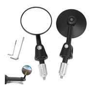 Motorcycle Side Mirrors 1 Pair Round Aluminum Alloy Wide View Replacement