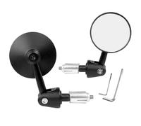 Motorcycle Side Mirrors 1 Pair Round Aluminum Alloy Wide View Replacement
